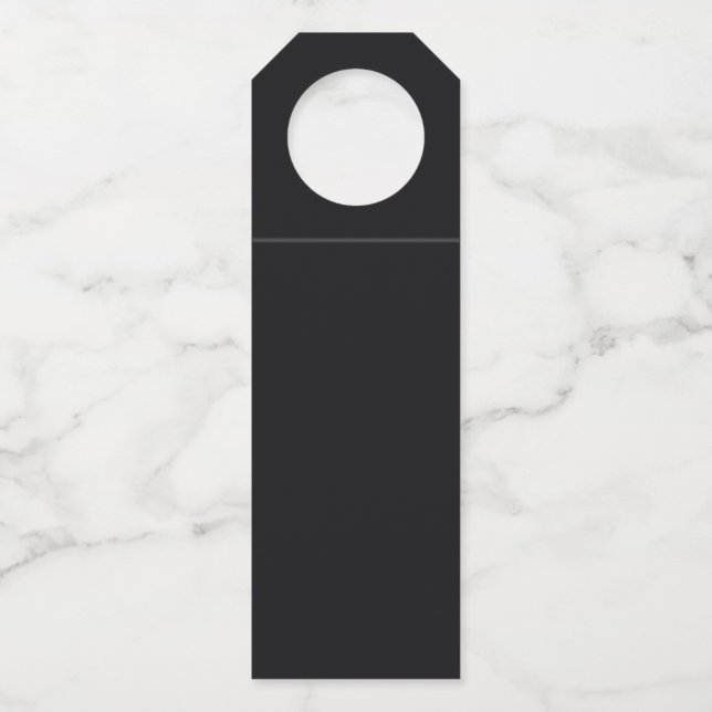 Jet Black Solid Color Flaschenanhänger (Vorderseite)