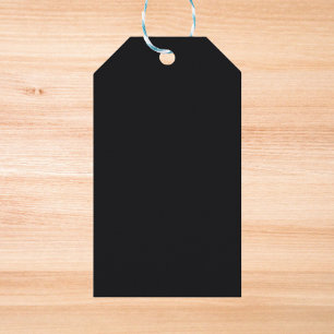 Jet Black Solid Color Geschenkanhänger