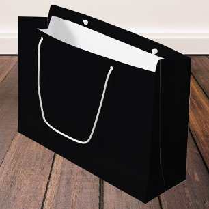 Jet Black Solid Color Große Geschenktüte
