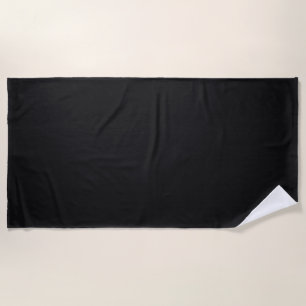 Jet Black Solid Color Strandtuch