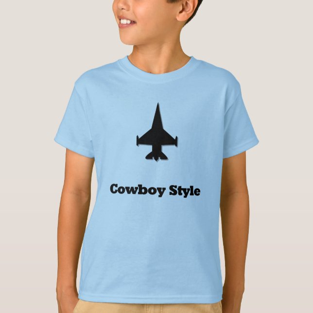 Jet Cowboy Style kämpfen T-Shirt (Vorderseite)