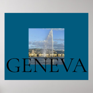 Jet d'Eau in Genf  Poster