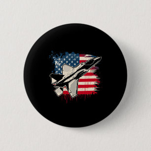 Jet F-35 4. Juli Männer Frauen Kinder Pa Button
