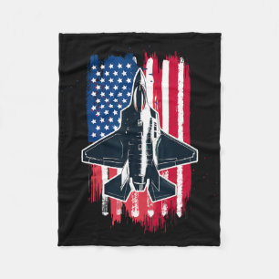 Jet F-35 4. Juli Männer Frauen Kinder Pa Fleecedecke