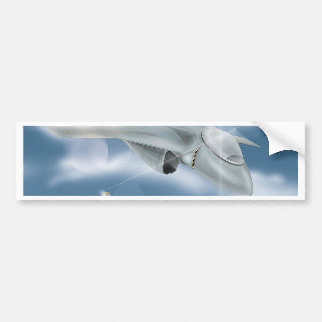 Jet Fighter Aircraft Autoaufkleber (Vorne)