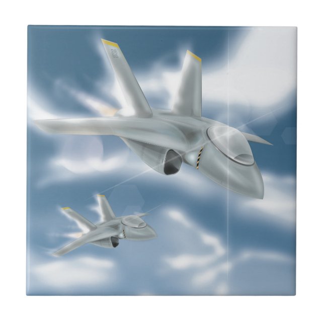 Jet Fighter Aircraft Fliese (Vorderseite)