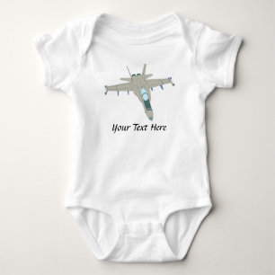 Jet Fighter F18 Hornet Design Baby Strampler