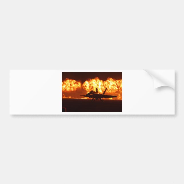 Jet Fighter Flames Autoaufkleber (Vorne)