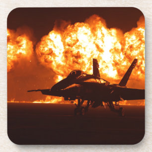 Jet Fighter Flames Untersetzer
