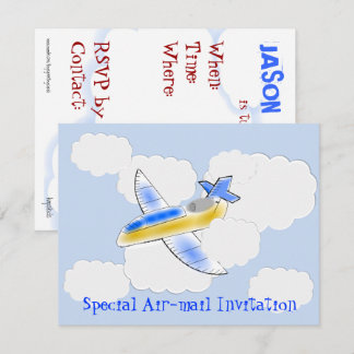 Jet Flugzeug Birthday Party (Alter ändern) Einladung