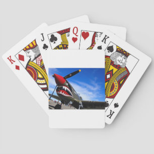 Jet-Flugzeug-Flugzeug-Pilotschicksals-Glückwünsche Spielkarten