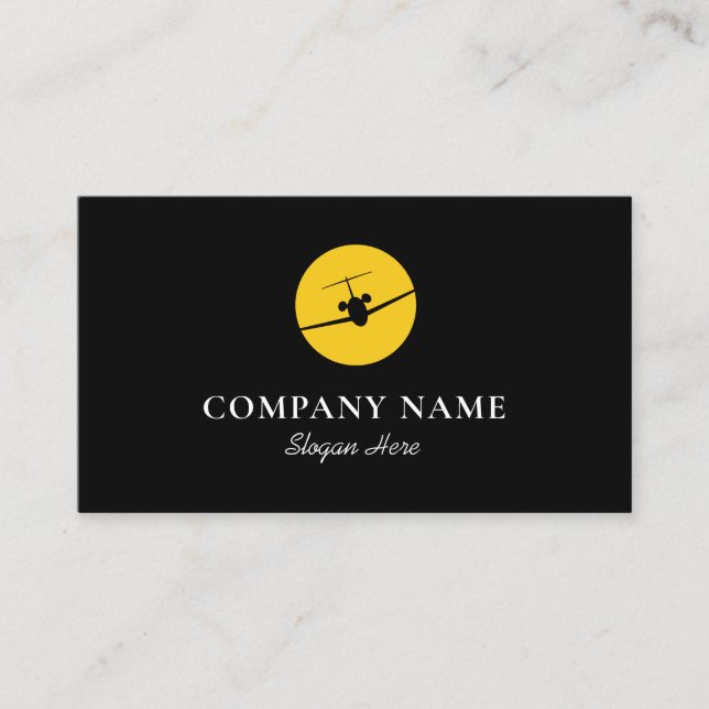 Jet-Flugzeug-Logo Visitenkarte (Vorderseite)
