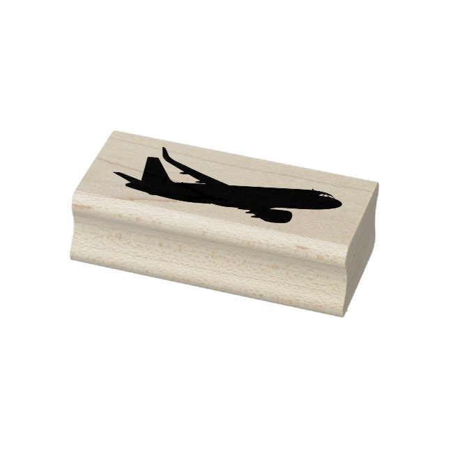 Jet Flying Silhouette Gummistempel (Stempel)