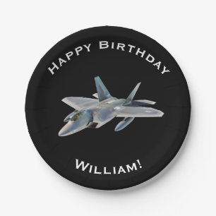 Jet-Geburtstag des Kämpfer-F-22 mit Pappteller