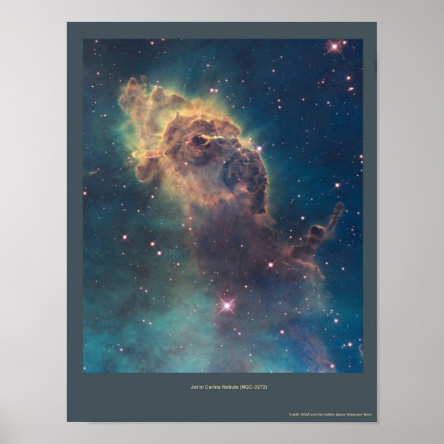 Jet in Carina nebula (NGC 3372) Poster (Vorne)