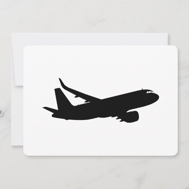 Jet Liner Black-Silhouette für Flugzeuge (Vorderseite)