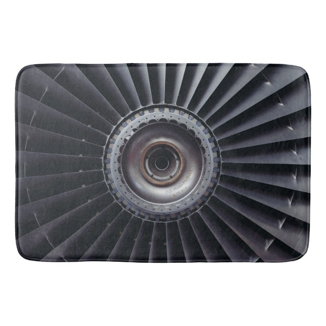 Jet-Motor-Badmatte, creepy Technik, Flugzeug Badematte (Vorderseite)