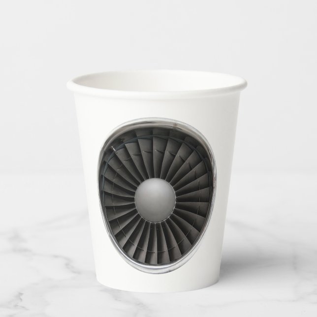 Jet Motor Turbine Fan Pappbecher (Vorderseite)