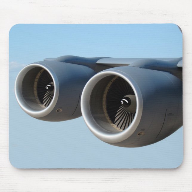 Jet-Motoren in Blue Sky Mousepad (Vorne)