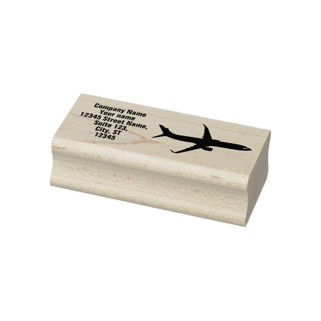 Jet Pilot Flugzeuge Silhouette Ihres Textes Gummistempel (Stempel)