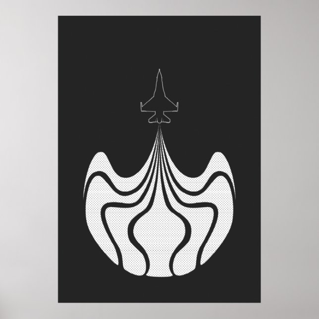 Jet Poster - Black & White (Vorne)