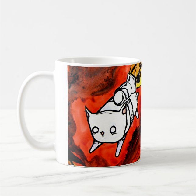 Jet-Satz peapod Katze Kaffeetasse (Links)