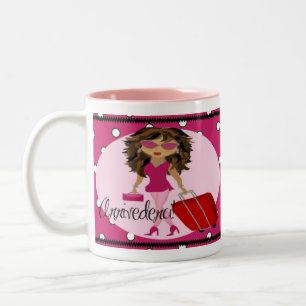 Jet-Set-Diva-Tasse Zweifarbige Tasse