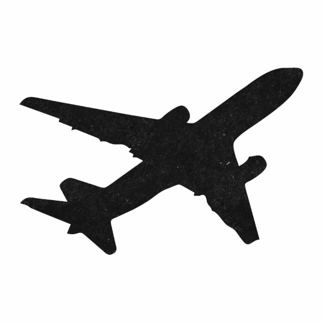 Jet-Silhouette Freistehende Fotoskulptur (Vorne)
