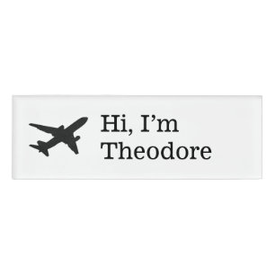 Jet-Silhouette Namenschild