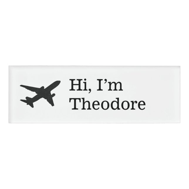Jet-Silhouette Namenschild (Vorderseite)