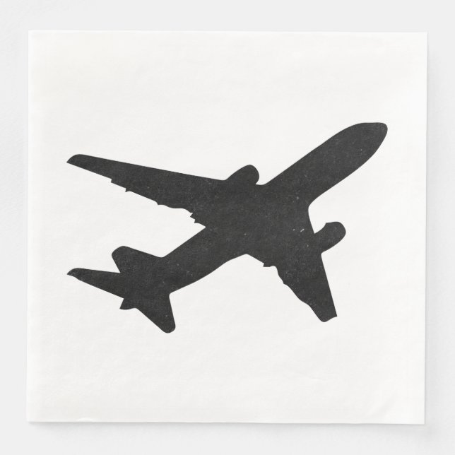 Jet Silhouette Serviette (Vorderseite)