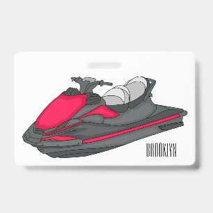 Jet‑Ski‑Cartoon‑Illustration Ausweis