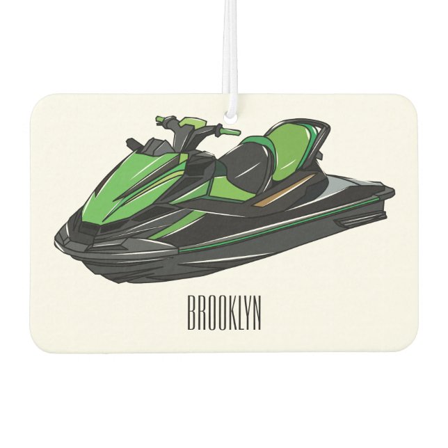 Jet ski Cartoon Illustration Autolufterfrischer (Vorderseite)