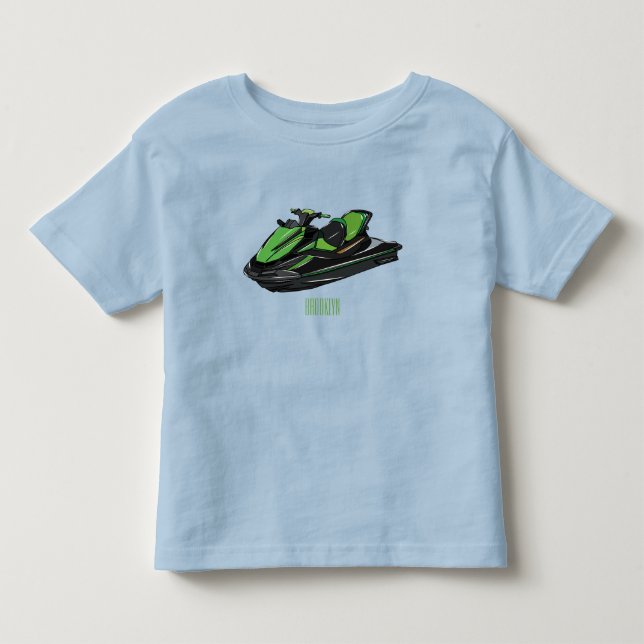 Jet ski Cartoon Illustration Kleinkind T-shirt (Vorderseite)