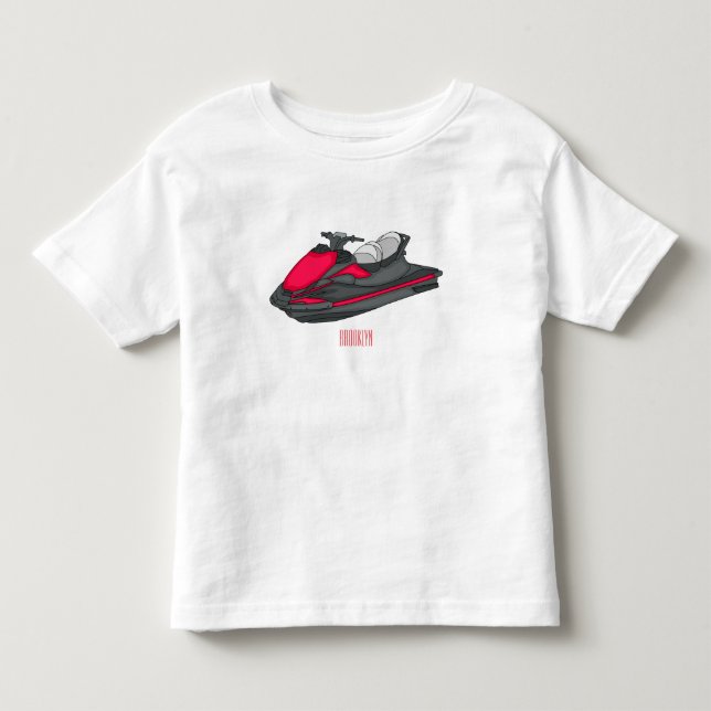 Jet ski Cartoon Illustration Kleinkind T-shirt (Vorderseite)