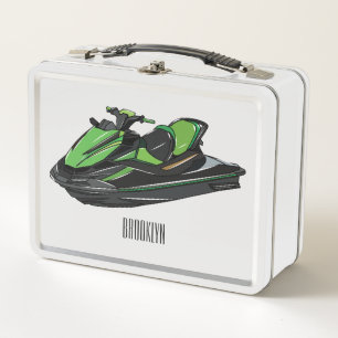 Jet ski Cartoon Illustration Metall Brotdose