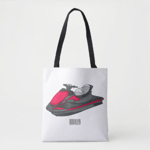 Jet ski cartoon illustration tasche