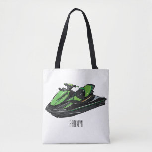 Jet ski Cartoon Illustration Tasche