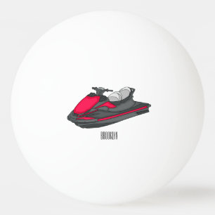 Jet ski Cartoon Illustration Tischtennisball