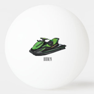 Jet ski Cartoon Illustration Tischtennisball