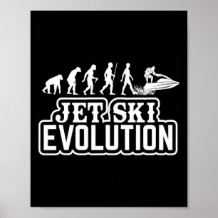 Jet Ski Evolution - Jet Ski Lovers Sport Swimmingp Poster