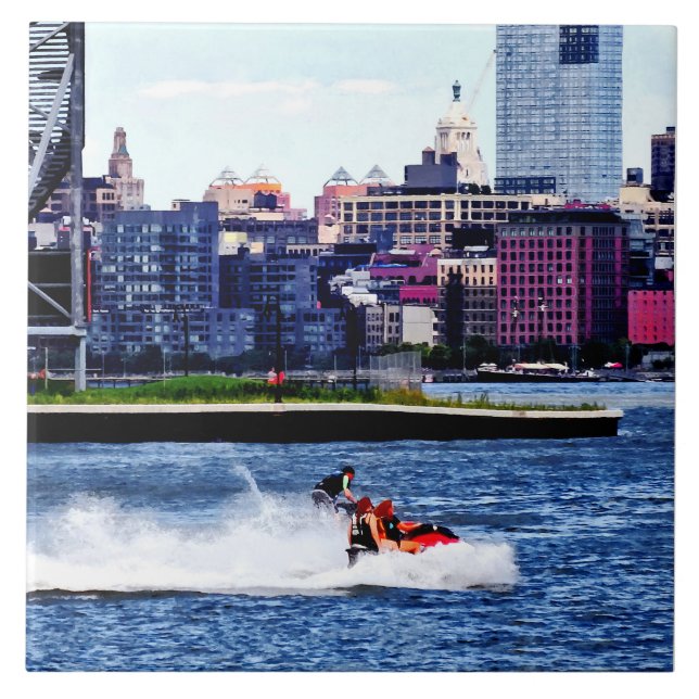 Jet-Ski-Fahren am Colgate Clock Fliese (Vorderseite)