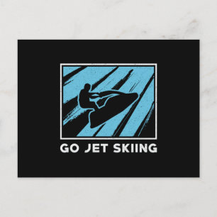 Jet Ski Go Jet Skifahren Wassersportstrand Jetski Postkarte