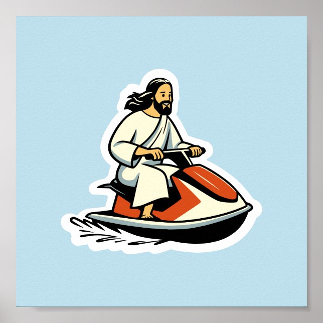 Jet-Ski Jesus Poster (Vorne)