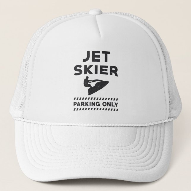 Jet Ski Jet Ski Jet Skier Parkplatz nur Wasser Truckerkappe (Vorderseite)