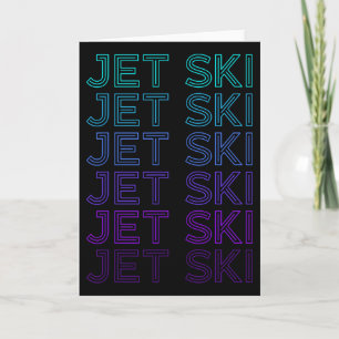 Jet Ski Jet-Skiing Retro  Karte
