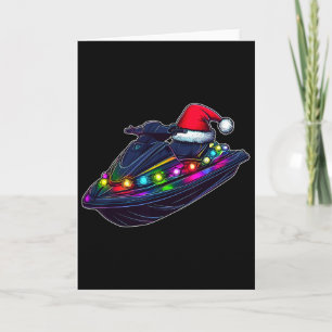 Jet Ski Jet Skiing Weihnachtsmütze Xmas  Karte