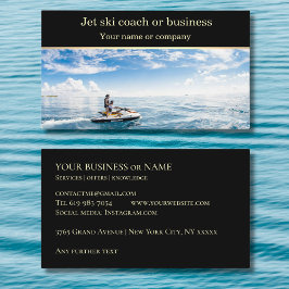 Jet Ski Jetski Wasserskilehrer Visitenkarte