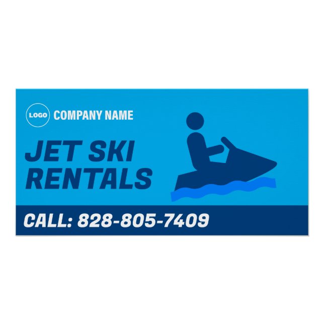 Jet Ski Location Custom Glossy Poster (Devant)