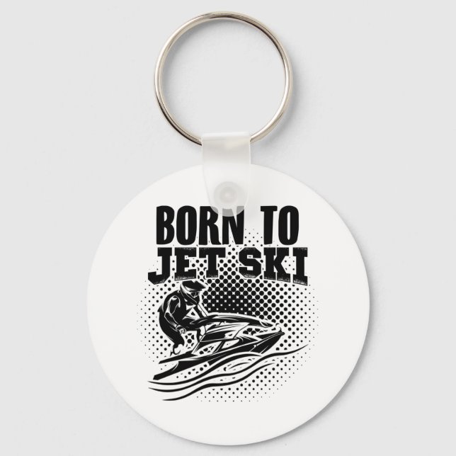 Jet Ski | Motorboat Jet Boot Hobby Sea Geschenk Id Schlüsselanhänger (Vorderseite)
